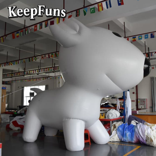 KeepFuns Heavy-Duty Waterproof PVC Giant Dog Statue | Customizable Logo - Ideal for Promotions, Store Activities & Celebrations