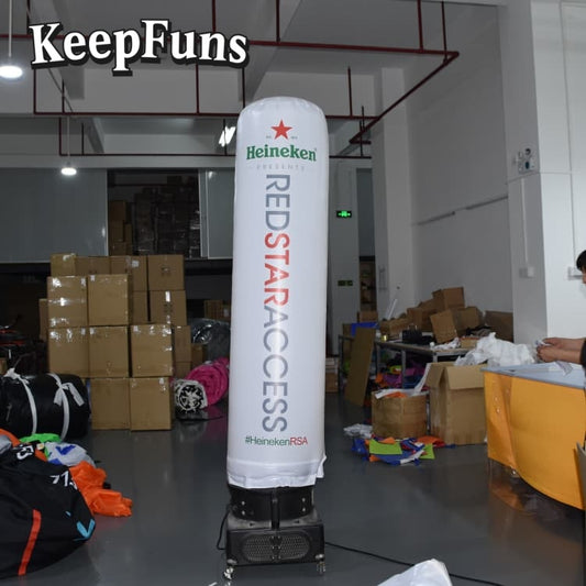 KeepFuns inflatable light tubes can be inflated quickly. They are customizable in size, color, and printed content, and are lightweight. They are suitable for store or product promotion, event promotion, etc.