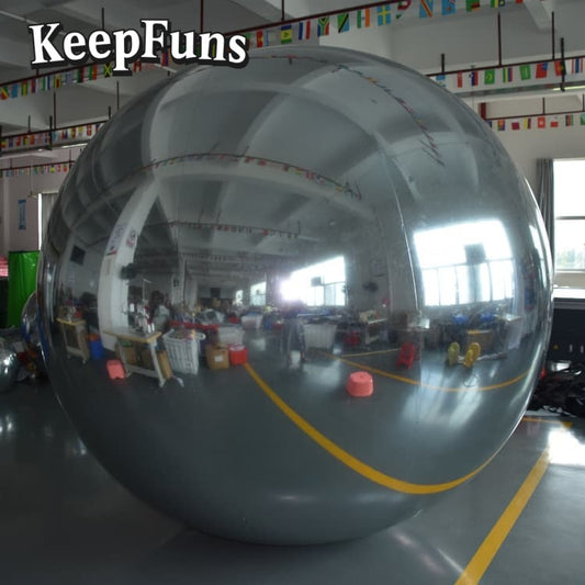 KeepFuns Mirror PVC Inflatable Balloons, customizable in size and Logo, made of waterproof and durable material, suitable for shopping mall decorations, party decorations, theme events, and advertising promotions