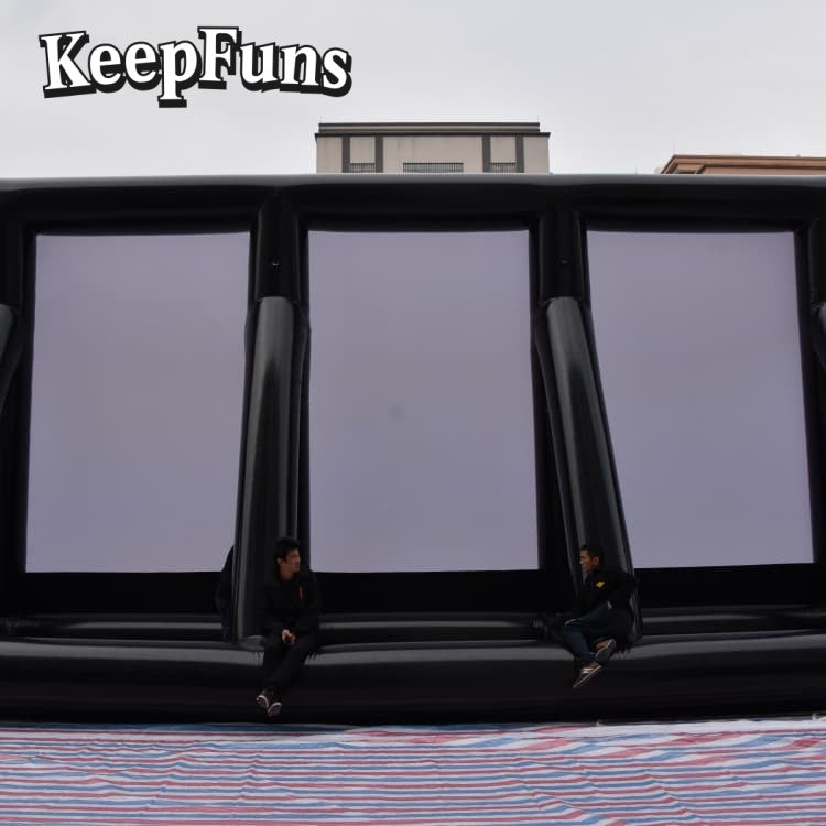KeepFuns inflatable movie screen/projection screen, easy to install, customizable in size, suitable for outdoor/indoor projection, and applicable to party entertainment, advertising, etc.