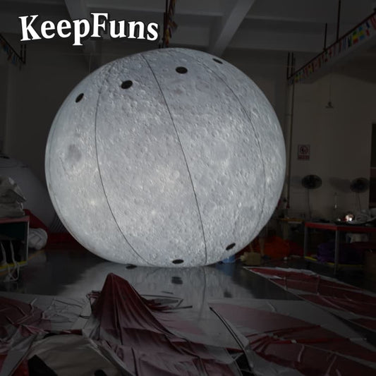 KeepFuns PVC Inflatable Planet Balloons, customizable in size and Logo, made of waterproof and durable material, suitable for mall decoration, party decoration, theme activities, and advertising