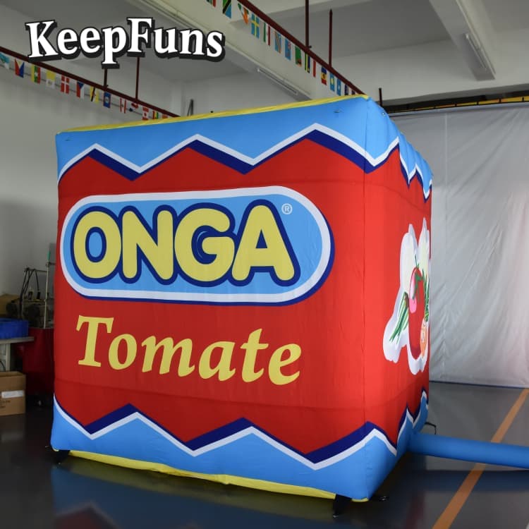 KeepFuns Custom Logo PVC Cube Inflatable Ball - Durable Waterproof for Commercial Events & Product Launch
