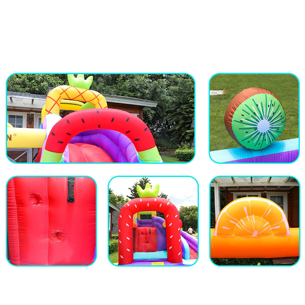 KeepFuns Fruit themed inflatable playground Children's slides, trampolines, water castles Outdoor parent-child interactive amusement facilities Colorful fruit-shaped inflatable playground