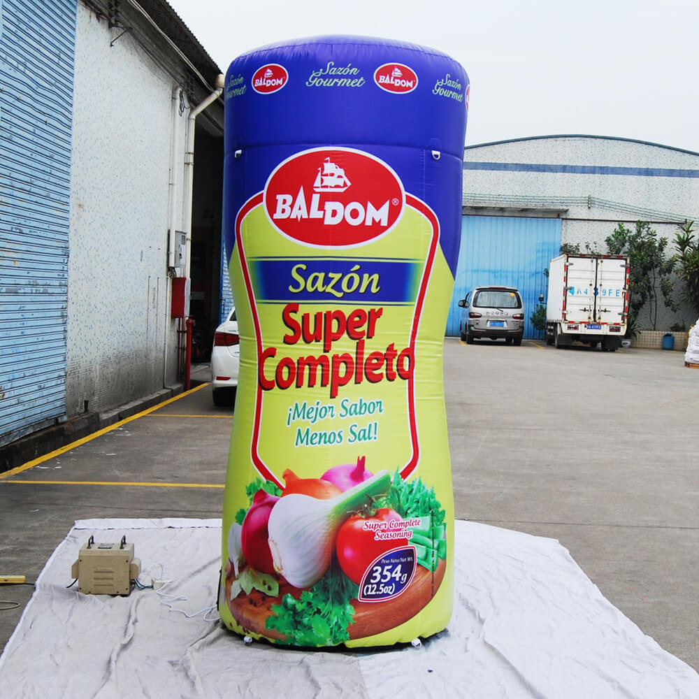 KeepFuns Giant Baldom Super Seasoning Inflatable Tank Model, Condiment Brand Promotion Inflatable Model, Supermarket Activity Display Props