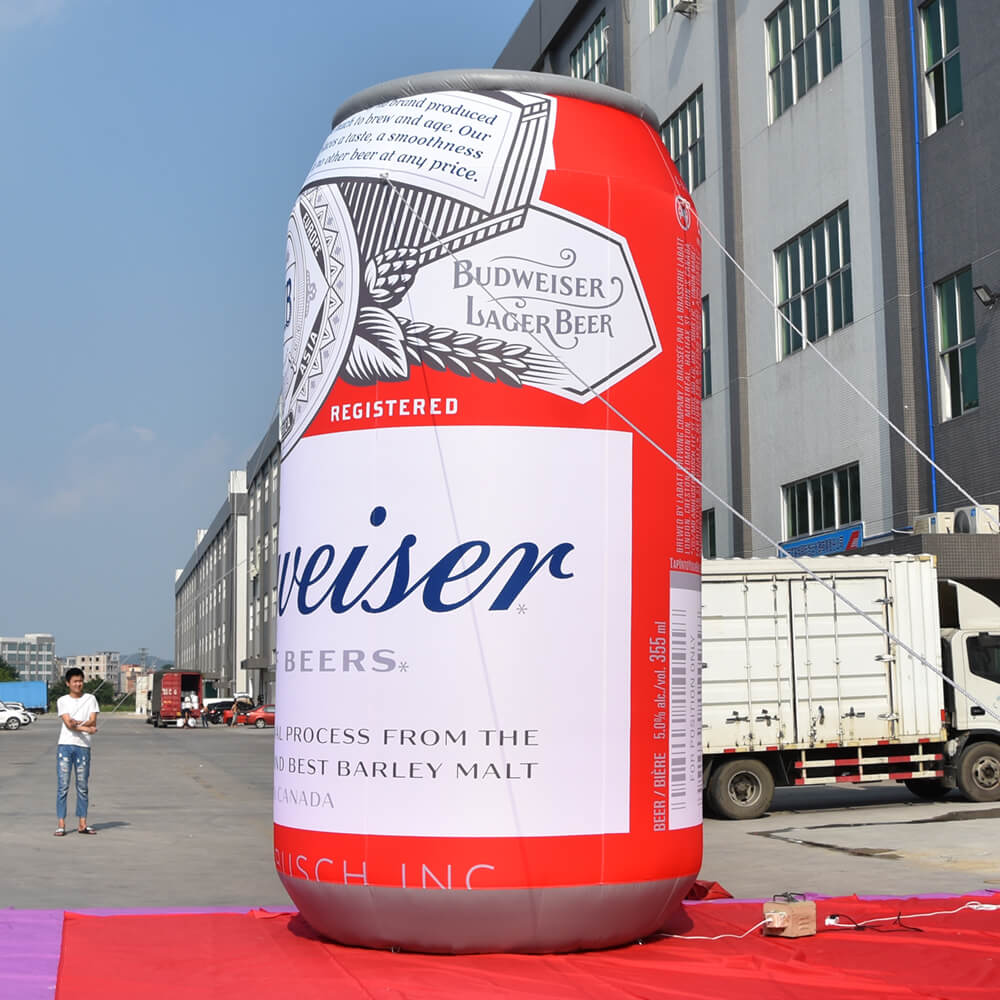 KeepFuns Giant Budweiser beer can inflatable model, brand promotion activity inflatable model, outdoor advertising display props