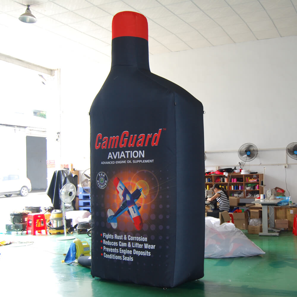 KeepFuns Giant CamGuard Aircraft Engine Oil Inflatable Bottle Model, Aviation Product Promotion Inflatable Model, Exhibition Prop