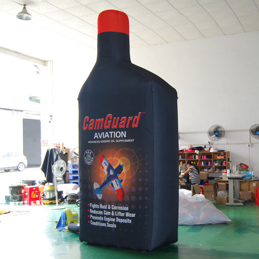 KeepFuns Giant CamGuard Aircraft Engine Oil Inflatable Bottle Model, Aviation Product Promotion Inflatable Model, Exhibition Prop