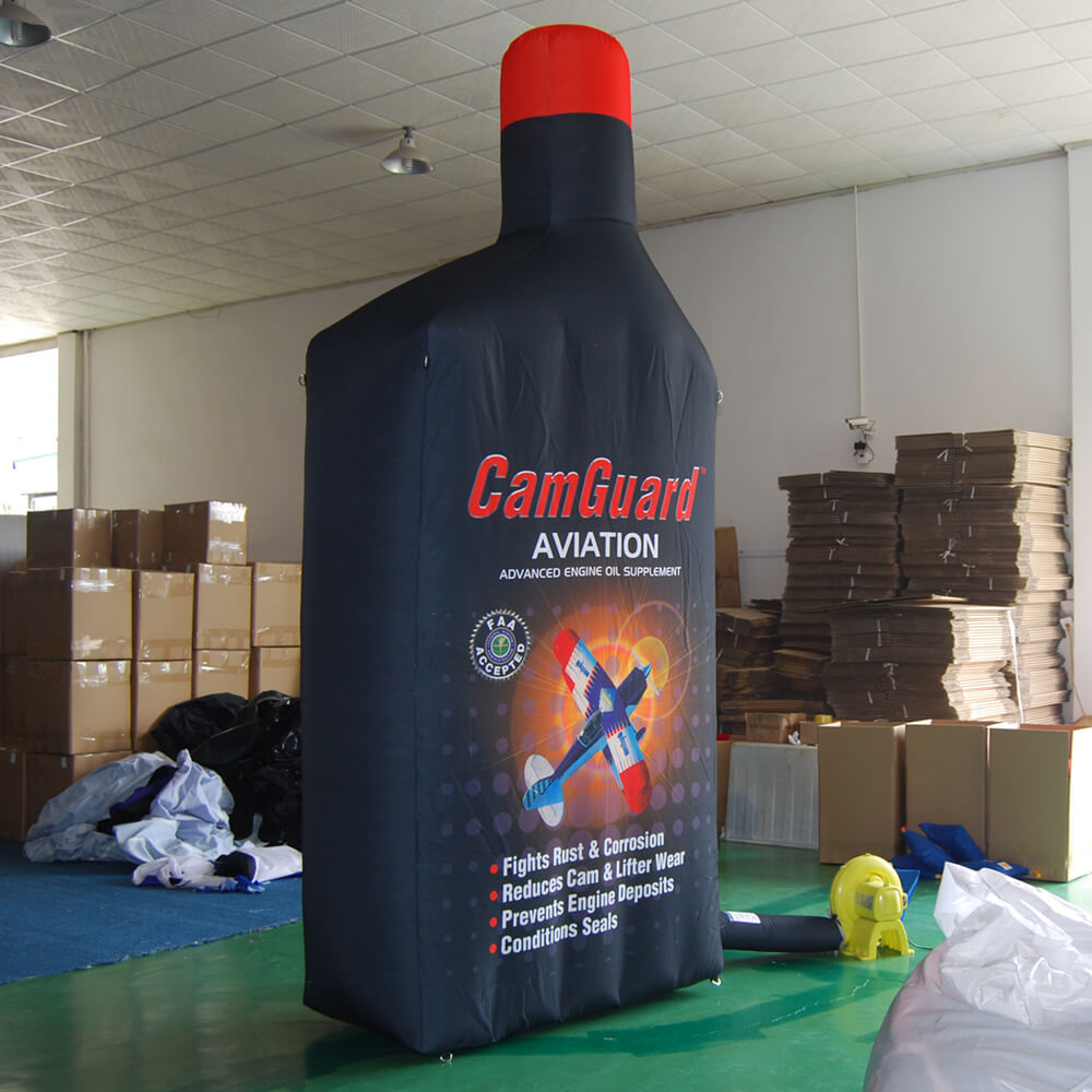 KeepFuns Giant CamGuard Aircraft Engine Oil Inflatable Bottle Model, Aviation Product Promotion Inflatable Model, Exhibition Prop