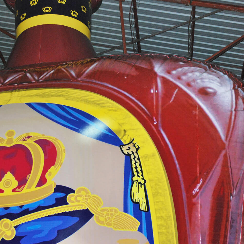 KeepFuns Giant Crown Royal whiskey bottle model, inflatable model for promoting foreign liquor brands, event display props