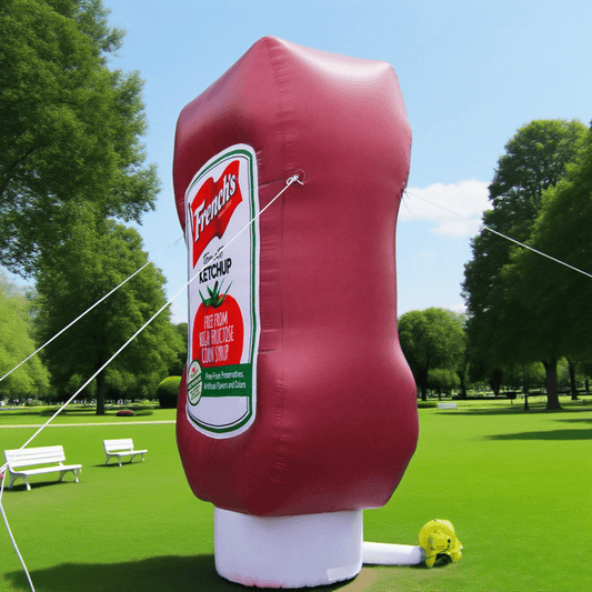 KeepFuns Giant French's Ketchup Inflatable Bottle Model Condiment Brand Promotion Inflatable Model Supermarket Activity Display Props