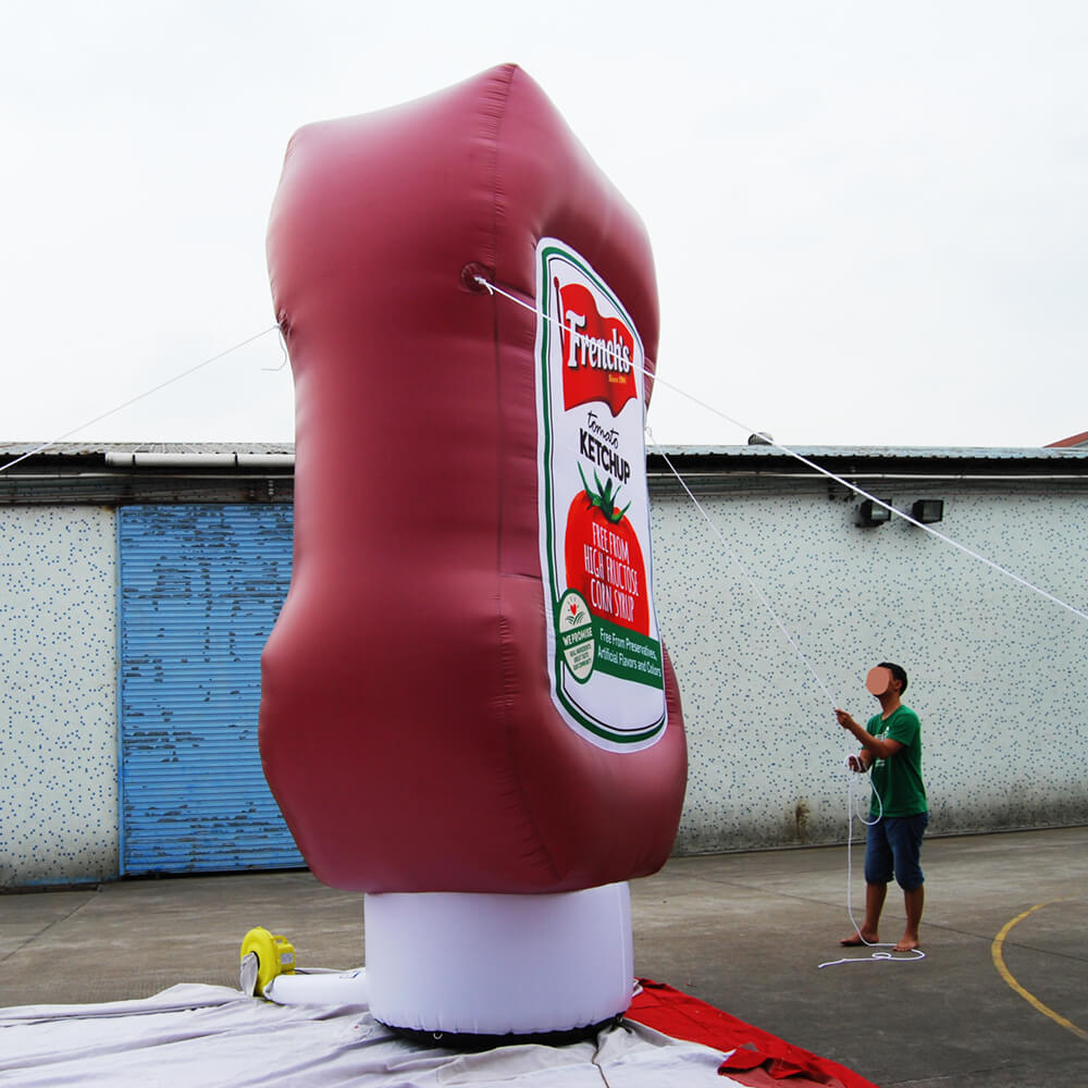 KeepFuns Giant French's Ketchup Inflatable Bottle Model Condiment Brand Promotion Inflatable Model Supermarket Activity Display Props