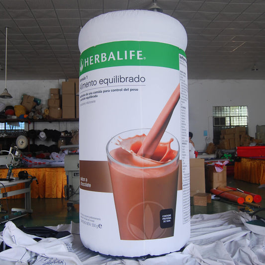 KeepFuns Giant Herbalife meal replacement powder inflatable can model, nutritional food promotion inflatable model, supermarket event display props