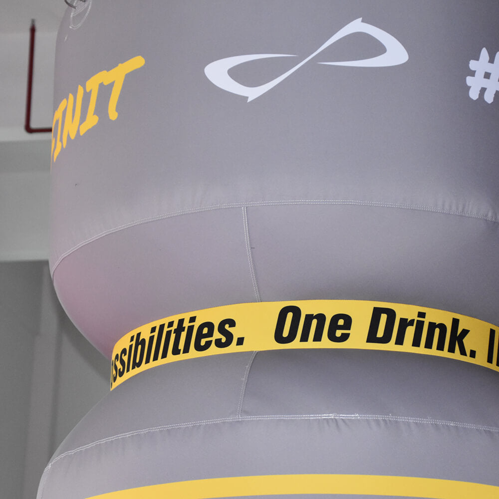 KeepFuns Giant INFINIT Sports Bottle Inflatable Model Sports Supply Brand Promotion Inflatable Model Fitness Activity Display Props