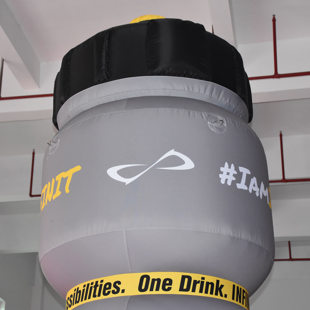 KeepFuns Giant INFINIT Sports Bottle Inflatable Model Sports Supply Brand Promotion Inflatable Model Fitness Activity Display Props