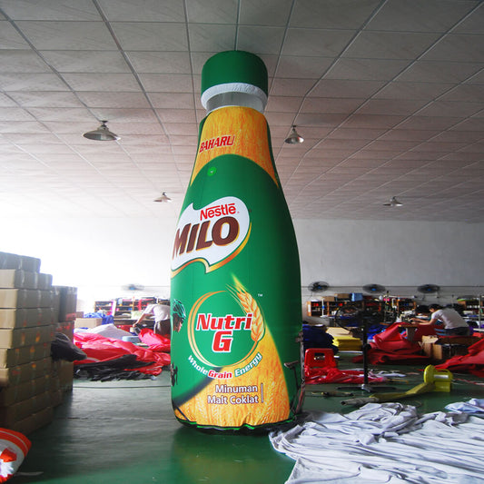 KeepFuns Giant Nestle Milo inflatable bottle model, chocolate malt beverage promotion inflatable model, supermarket event display props