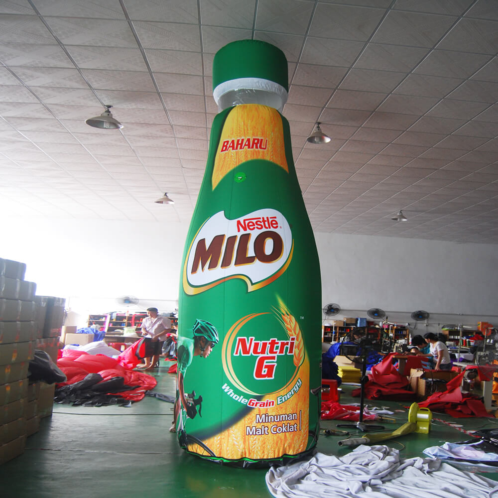 KeepFuns Giant Nestle Milo inflatable bottle model, chocolate malt beverage promotion inflatable model, supermarket event display props