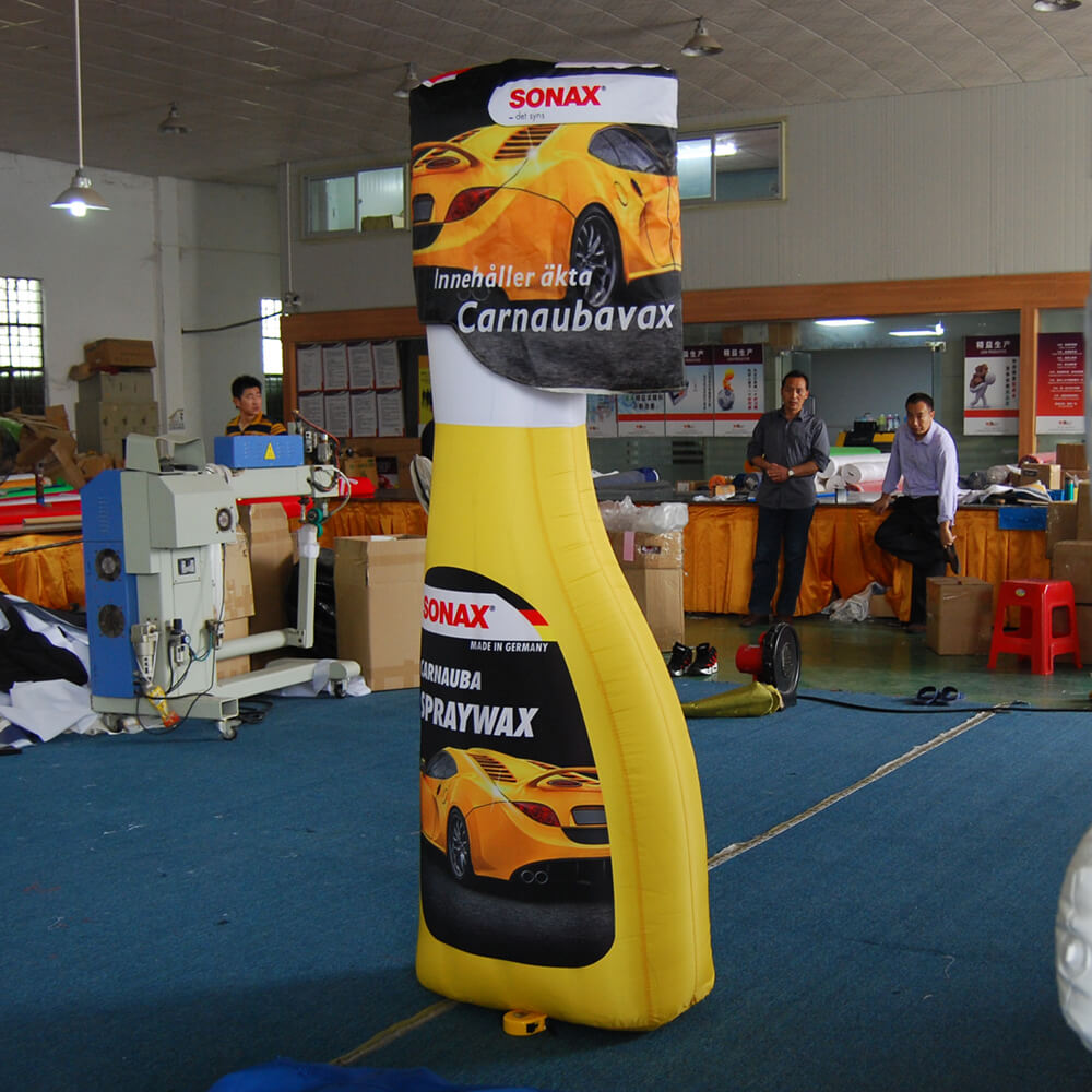 KeepFuns Giant SONAX Carnauba Spray Wax Inflatable Bottle Model for Automotive Products Promotion and Exhibition Props