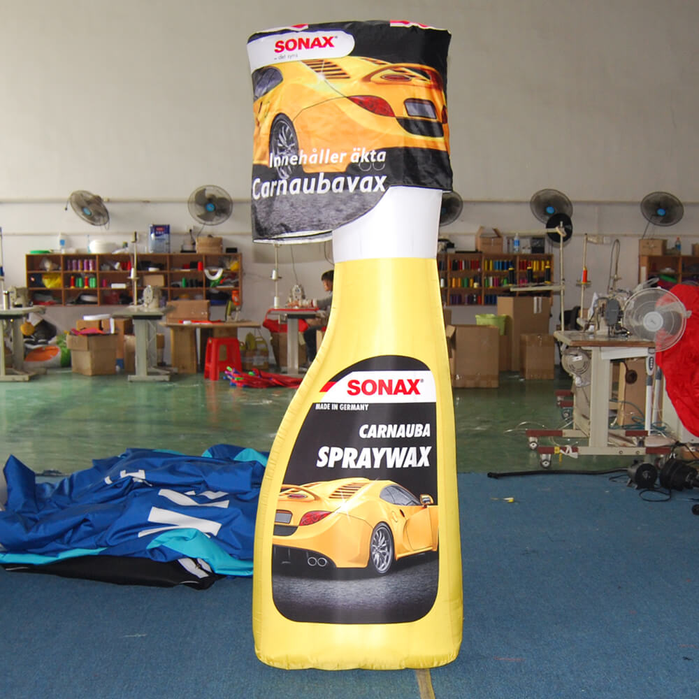 KeepFuns Giant SONAX Carnauba Spray Wax Inflatable Bottle Model for Automotive Products Promotion and Exhibition Props