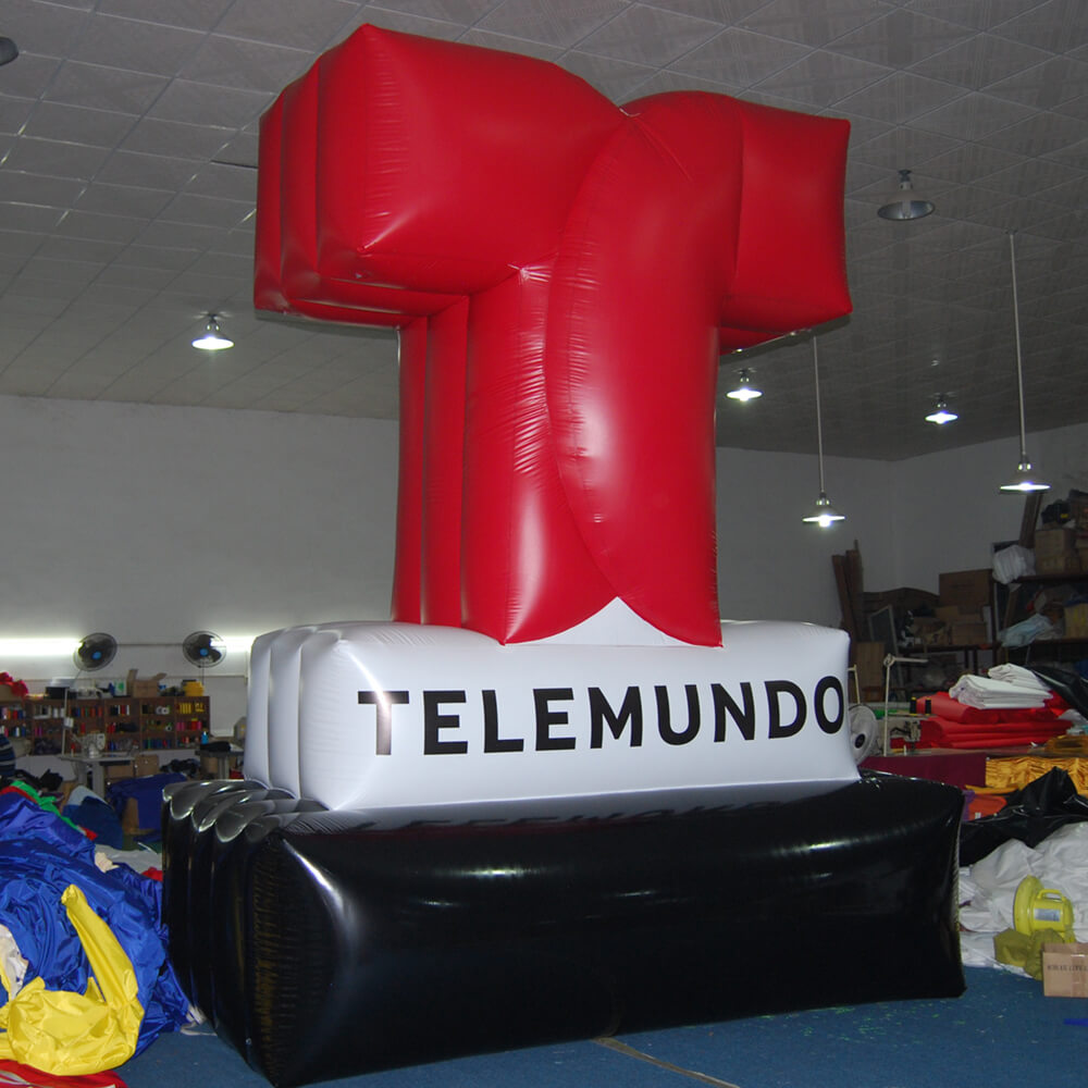 KeepFuns Giant Telemundo TV station inflatable logo model, media brand promotion inflatable model, event display props