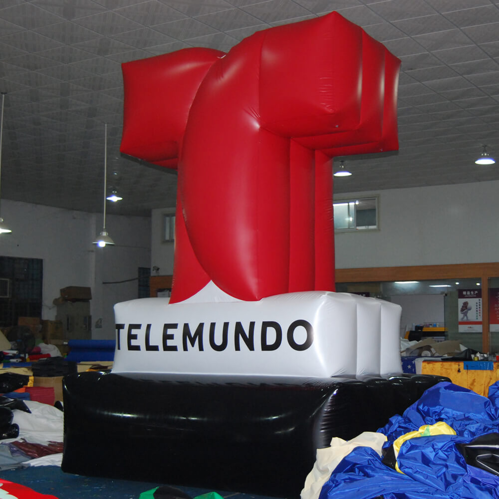 KeepFuns Giant Telemundo TV station inflatable logo model, media brand promotion inflatable model, event display props
