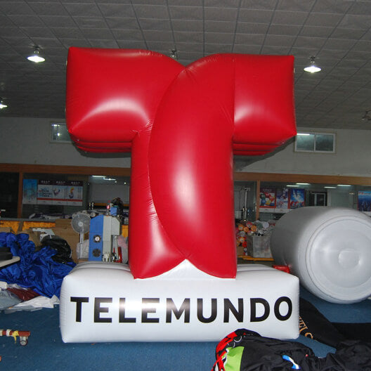 KeepFuns Giant Telemundo TV station inflatable logo model, media brand promotion inflatable model, event display props