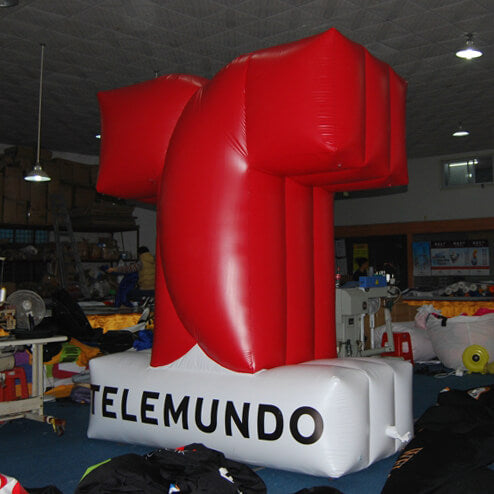 KeepFuns Giant Telemundo TV station inflatable logo model, media brand promotion inflatable model, event display props