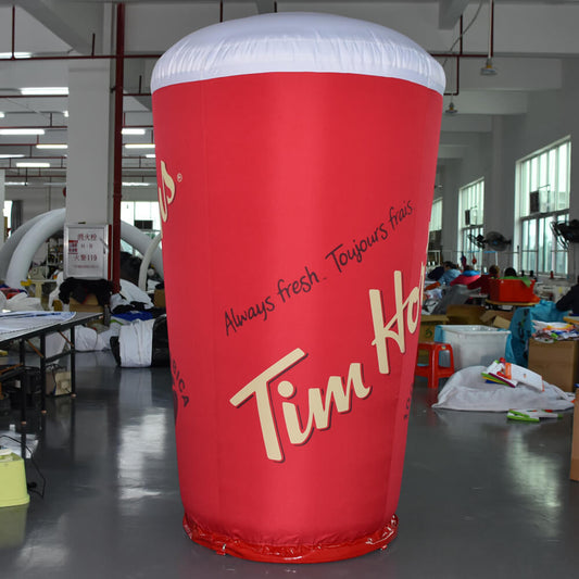 KeepFuns Giant Tim Hortons coffee cup inflatable model restaurant brand promotion inflatable model store diversion props