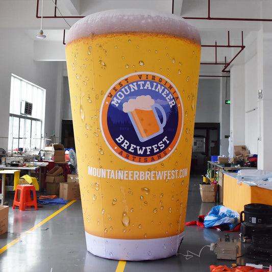 KeepFuns Giant West Virginia Mountaineer Oktoberfest Inflatable Beer Mug Model Event Promotional Inflatable Model Outdoor Advertising Props