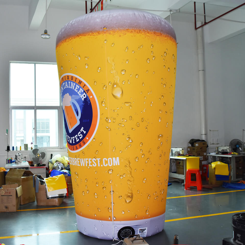 KeepFuns Giant West Virginia Mountaineer Oktoberfest Inflatable Beer Mug Model Event Promotional Inflatable Model Outdoor Advertising Props