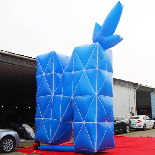KeepFuns Giant blue creative letter inflatable model brand logo display inflatable model event scene decoration props