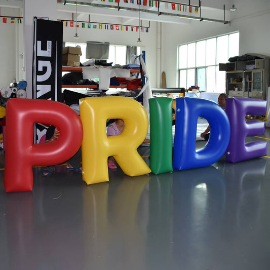 KeepFuns Giant colorful PRIDE letter inflatable model rainbow theme activity inflatable model gay pride month display props