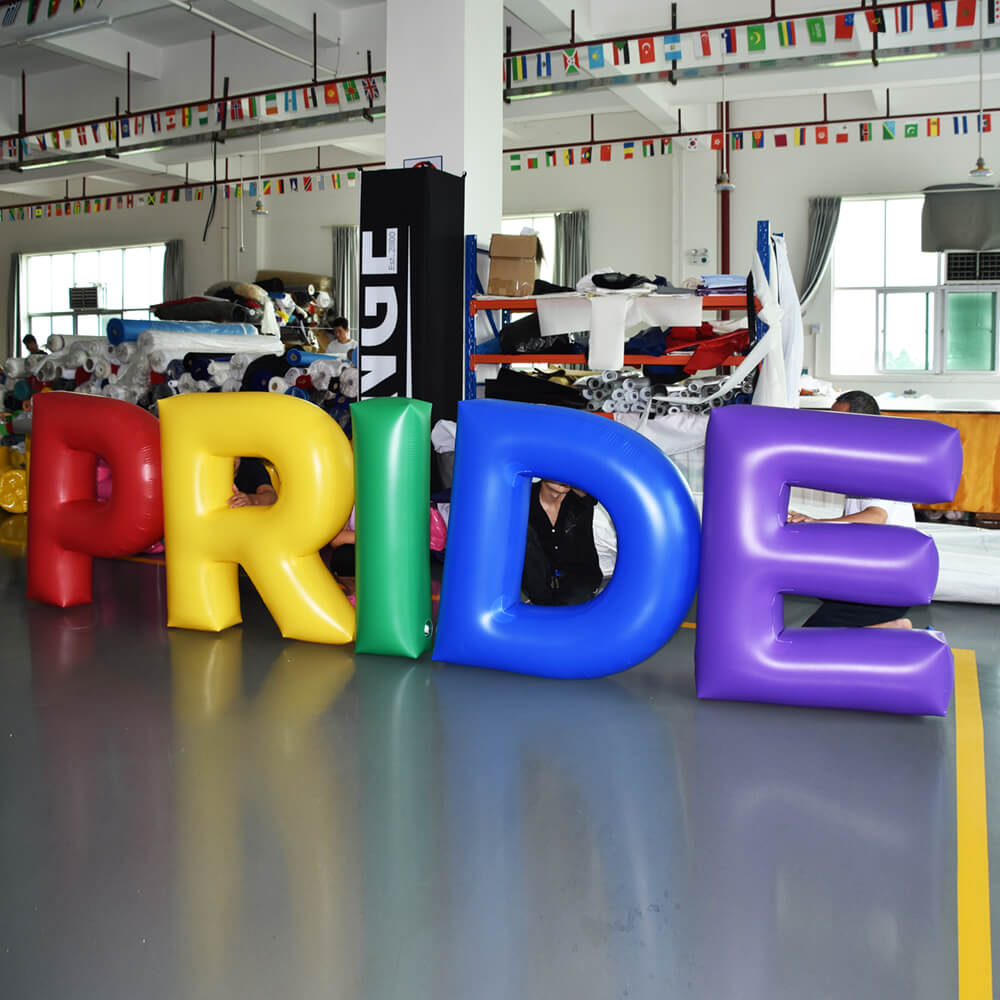 KeepFuns Giant colorful PRIDE letter inflatable model rainbow theme activity inflatable model gay pride month display props