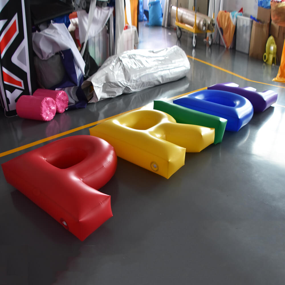 KeepFuns Giant colorful PRIDE letter inflatable model rainbow theme activity inflatable model gay pride month display props