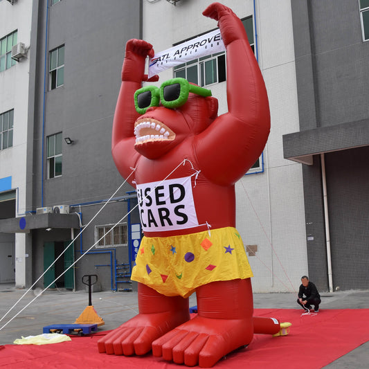 KeepFuns Giant inflatable gorilla model, used car dealer promotional model, creative and eye-catching event props