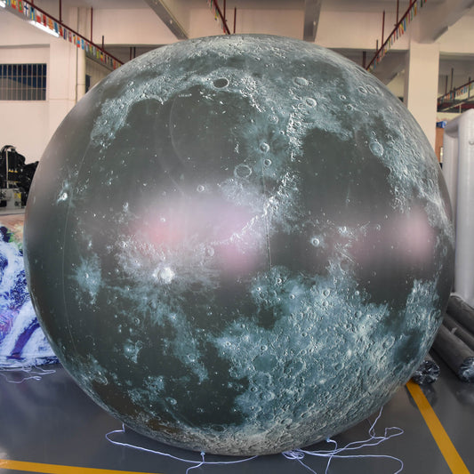 KeepFuns Giant inflatable moon model, simulated moon inflatable model, astronomy science exhibition props, planet theme decoration advertising balloon