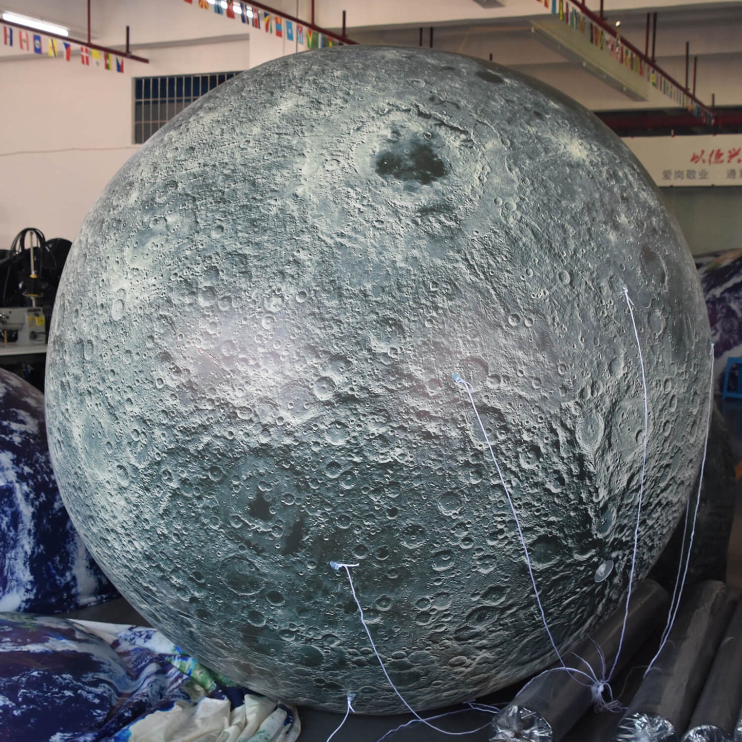 KeepFuns Giant inflatable moon model, simulated moon inflatable model, astronomy science exhibition props, planet theme decoration advertising balloon