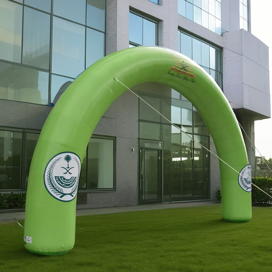 KeepFuns Green inflatable semicircular advertising arch outdoor club activity arch custom LOGO publicity arch event team building welcome arch