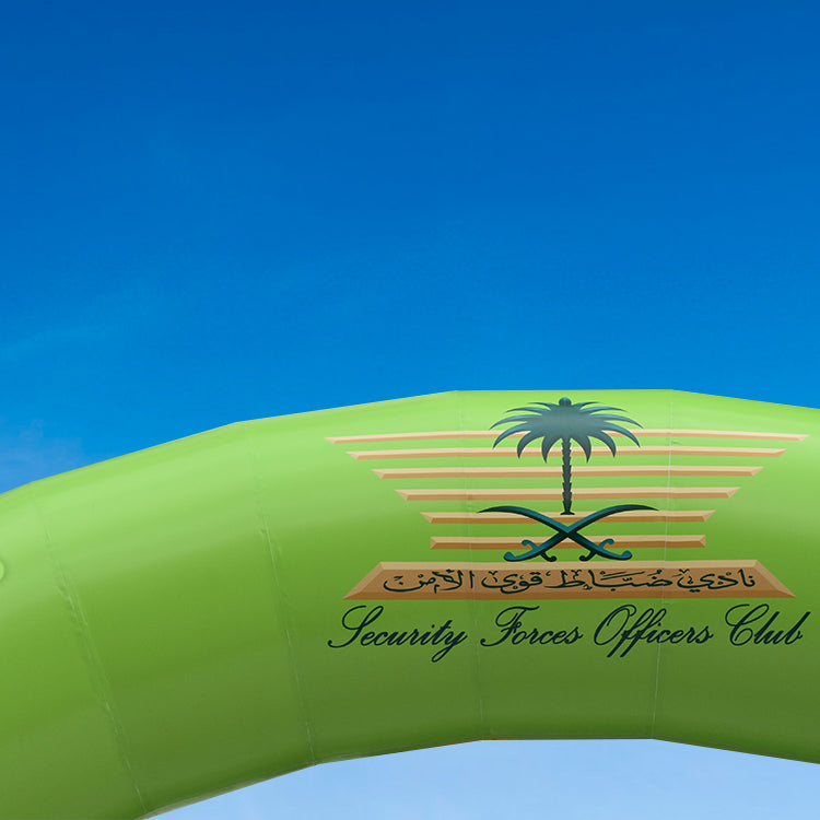 KeepFuns Green inflatable semicircular advertising arch outdoor club activity arch custom LOGO publicity arch event team building welcome arch