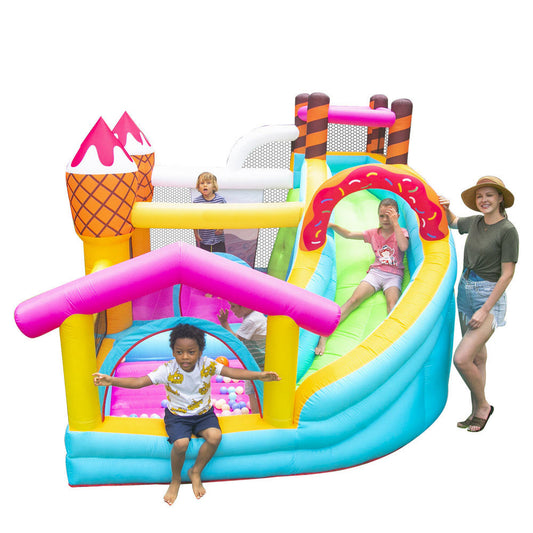 KeepFuns Ice cream donut inflatable castle Children's slide ball pool trampoline park Outdoor parent-child interactive amusement facilities Candy theme inflatable toys