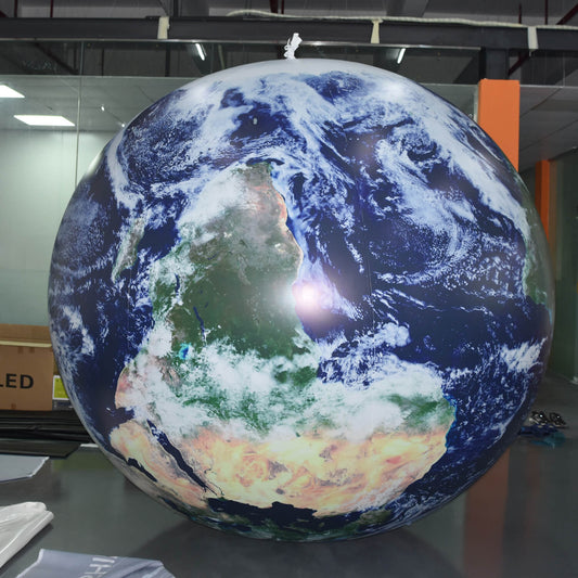 KeepFuns Inflatable Earth Model Large Planet Advertising Inflatable Astronomy Science Exhibition Props Simulation Globe Balloon