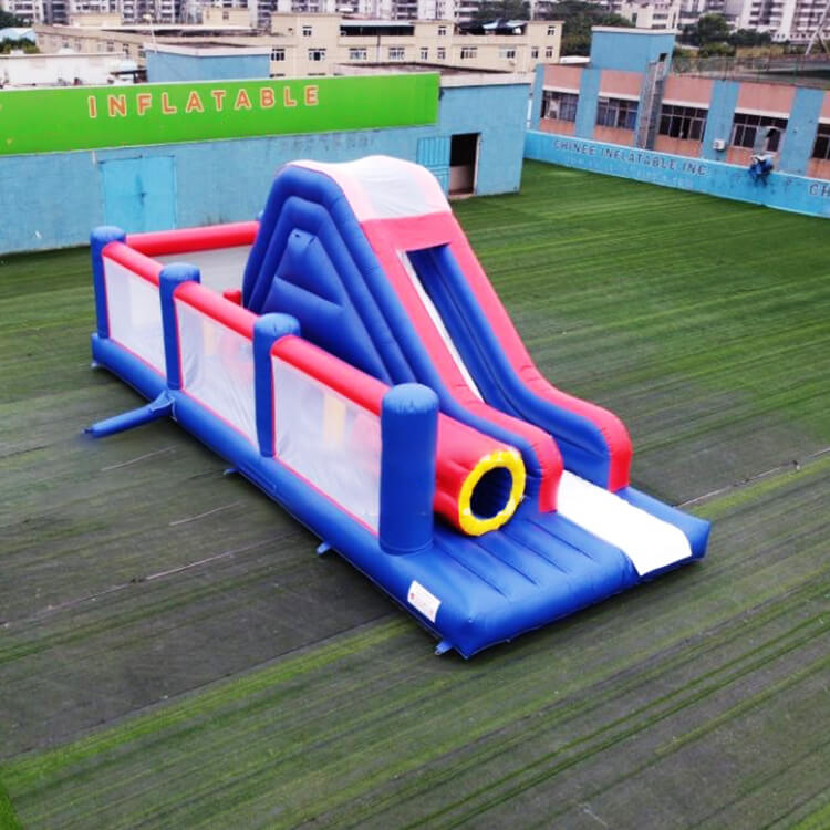 KeepFuns Inflatable Land Obstacle Race Equipment Blue and Red Parent-Child Interactive Competition Props
