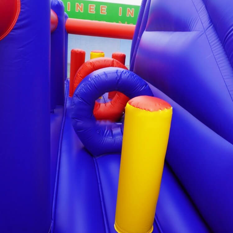 KeepFuns Inflatable Land Obstacle Race Equipment Blue and Red Parent-Child Interactive Competition Props