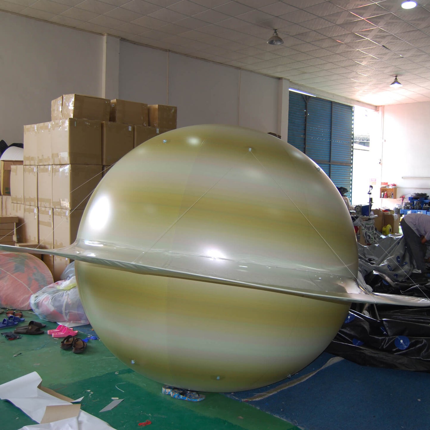 KeepFuns Inflatable Saturn model, large simulated planet inflatable model, astronomy science exhibition props, space theme event decoration balloon
