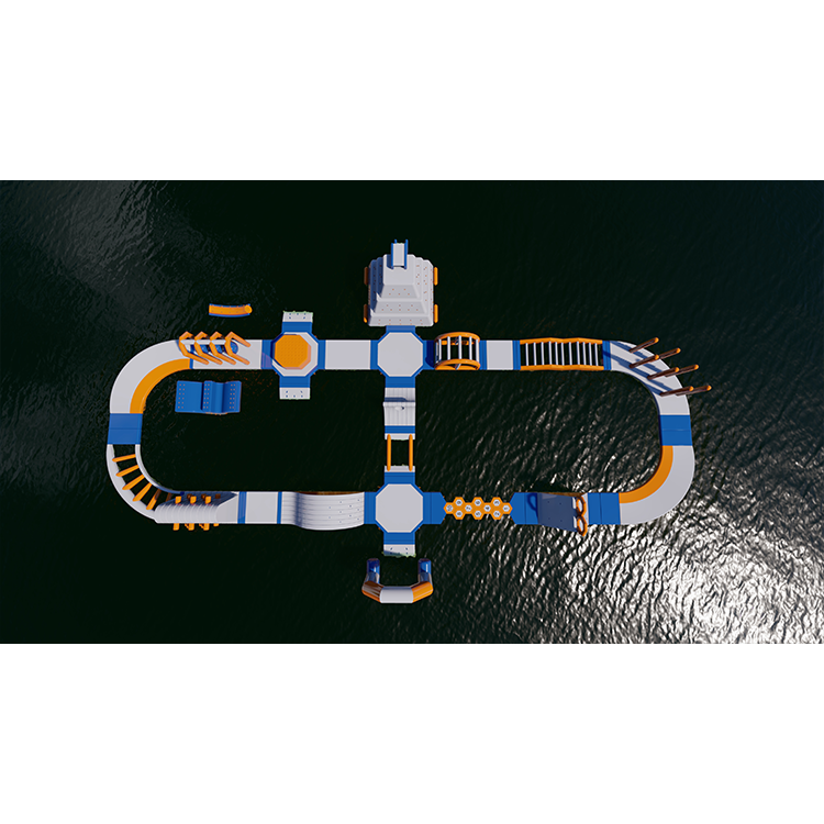 Inflatable Water Park, Floating Water Park, Water Inflatable Playground 38.5*22.8m