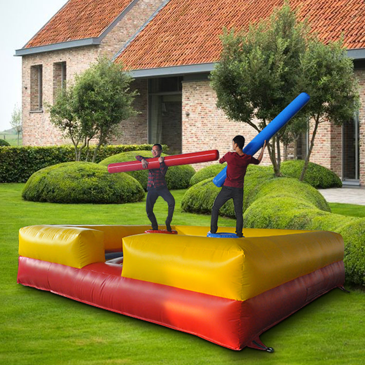 KeepFuns Inflatable fun battle table, yellow and red contrasting outdoor team building game props, parent-child interactive inflatable sports facilities
