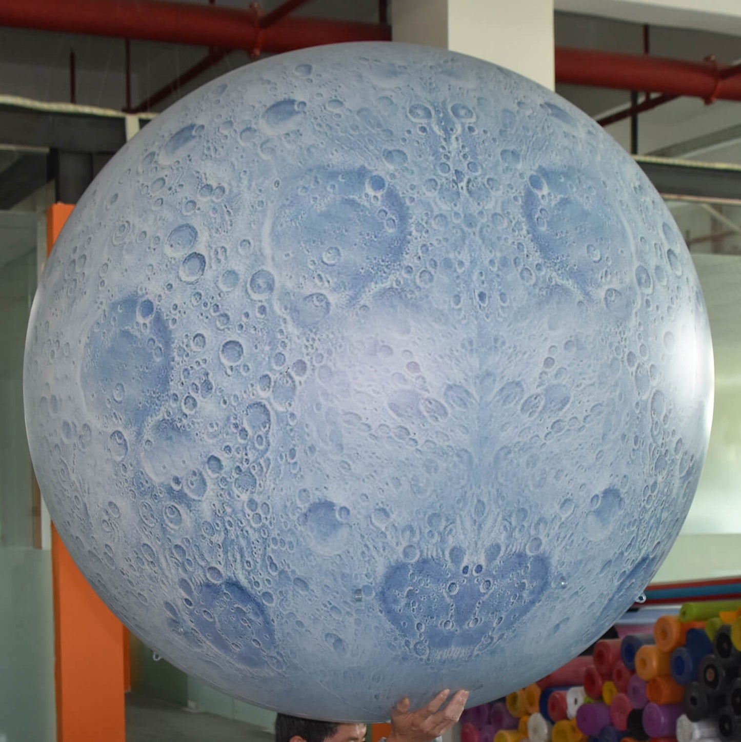 KeepFuns Inflatable moon model, large simulated moon inflatable model, astronomy science exhibition props, planet theme decoration advertising balloon