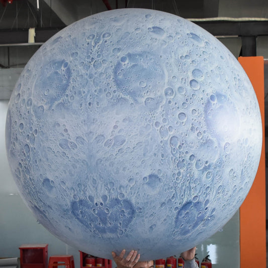 KeepFuns Inflatable moon model, large simulated moon inflatable model, astronomy science exhibition props, planet theme decoration advertising balloon