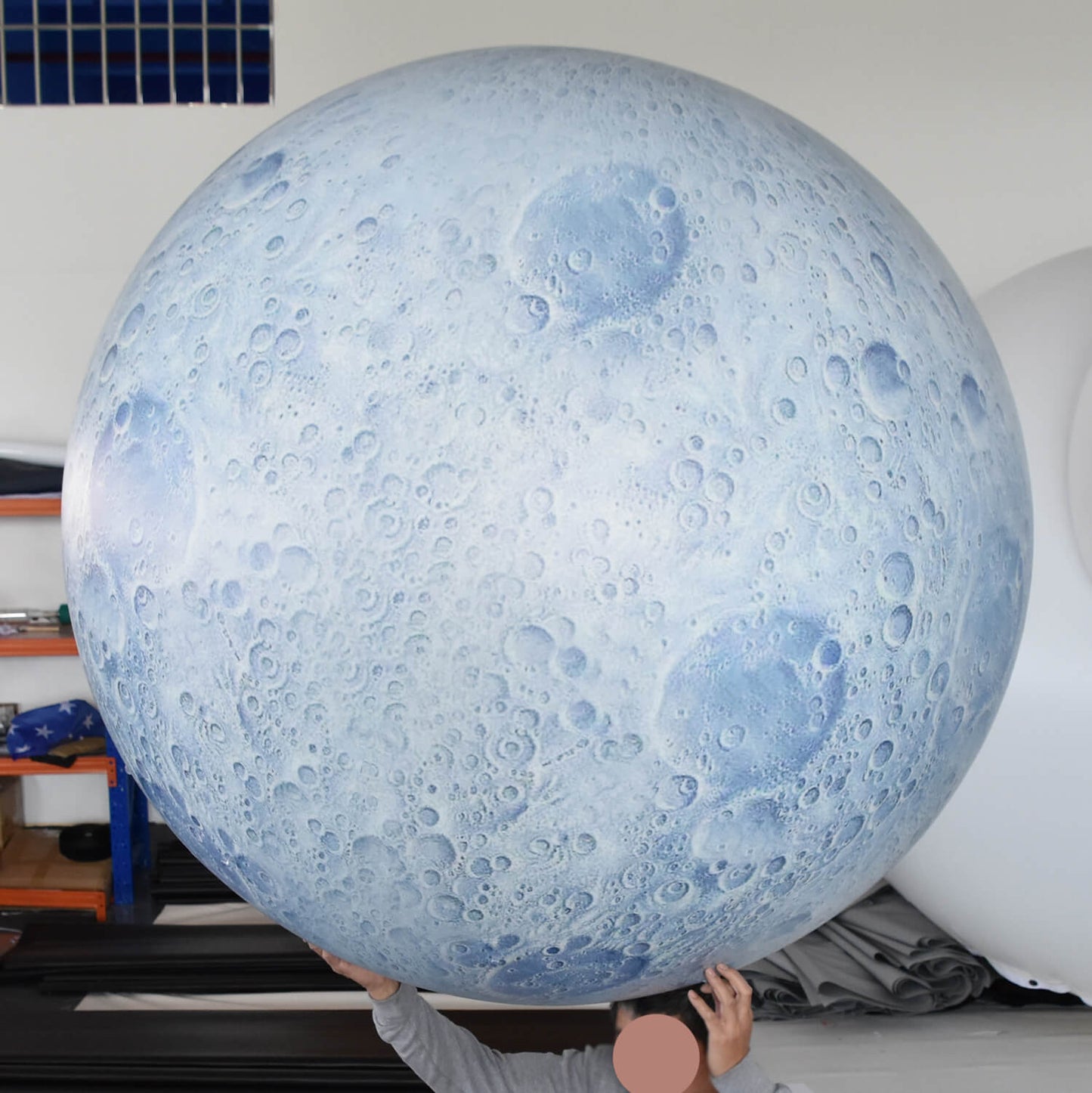 KeepFuns Inflatable moon model, large simulated moon inflatable model, astronomy science exhibition props, planet theme decoration advertising balloon