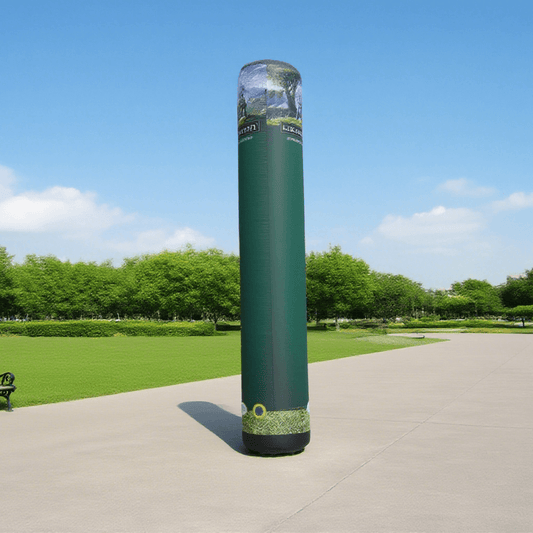 KeepFuns Inflatable outdoor event finish light pole, marathon/running event logo inflatable model, custom text luminous inflatable column