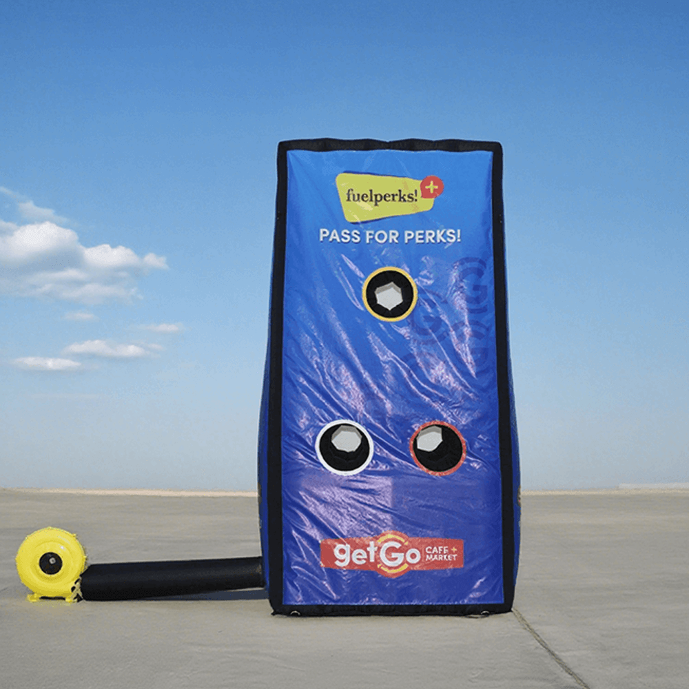 KeepFuns Inflatable pitching game props blue outdoor team building throwing target parent-child interactive fun pitching target portable inflatable sports toy
